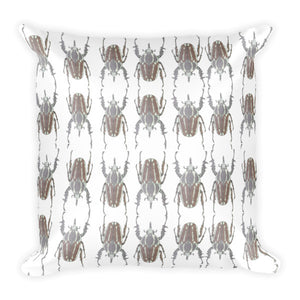 Brown Beetles By Robert Bowen Cushion - Robert Bowen Tees