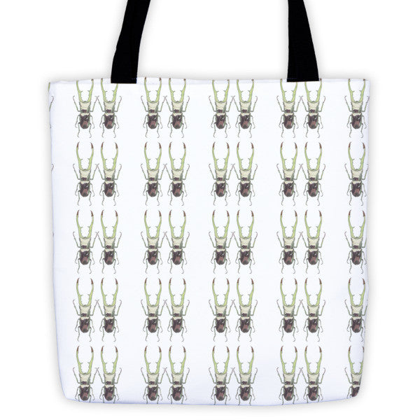 Stag Beetles Standing by Robert Bowen Tote Bag - Robert Bowen Tees