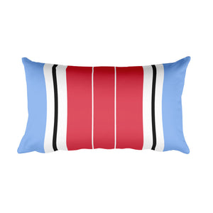 Windrush Red & Blue Rectangular Cushion by Robert Bowen - Robert Bowen Tees