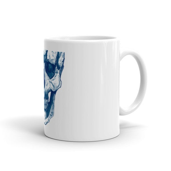 Skull Scapel Blue Ink by Robert Bowen Mug - Robert Bowen Tees