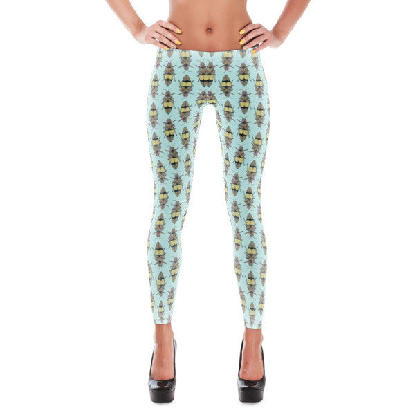 Retro Beetles by Robert Bowen Leggings - Robert Bowen Tees