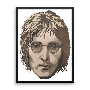 JL Vintage Treatment Framed  Poster Illustrated by Robert Bowen - Robert Bowen Tees