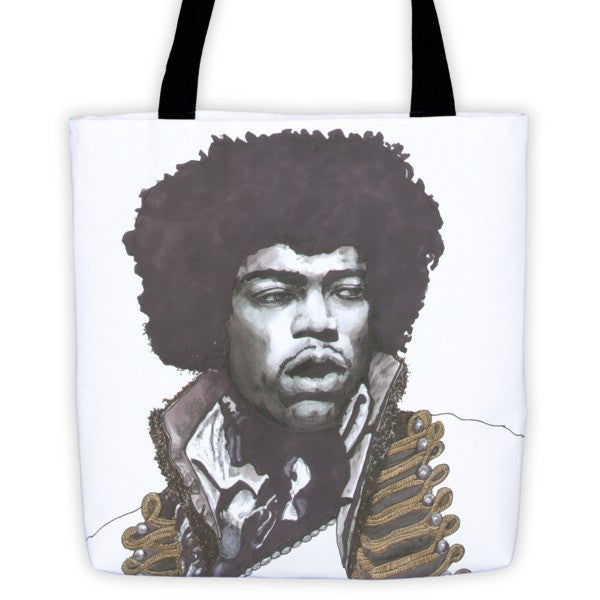 Jimi Hendrix The Legend, Focus, Tote Bag - Robert Bowen Tees
