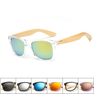 Unisex Handmade Square Bamboo Mirror Sunglasses - Robert Bowen Tees