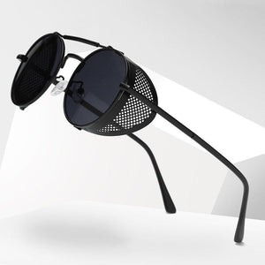 Fashion Metal Round Steampunk Sunglasses