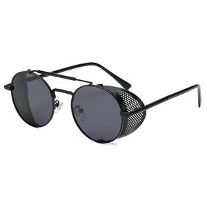 Fashion Metal Round Steampunk Sunglasses