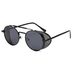 Fashion Metal Round Steampunk Sunglasses