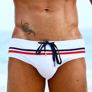 Men's Horizontal Twin Stripes Swimwear