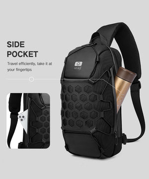 Men's Chest USB Charge Sling Bag