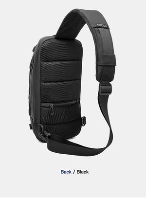 Men's Chest USB Charge Sling Bag