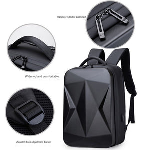 Hard Shell Waterproof USB Backback