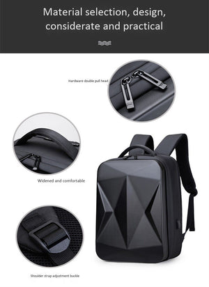 Hard Shell Waterproof USB Backback