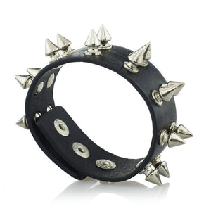 Unisex Rock Cone Spikes Wristband