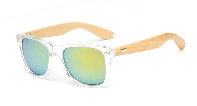 Unisex Handmade Square Bamboo Mirror Sunglasses - Robert Bowen Tees