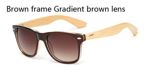 Unisex Handmade Square Bamboo Mirror Sunglasses - Robert Bowen Tees