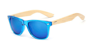 Unisex Handmade Square Bamboo Mirror Sunglasses - Robert Bowen Tees