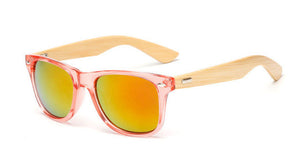 Unisex Handmade Square Bamboo Mirror Sunglasses - Robert Bowen Tees