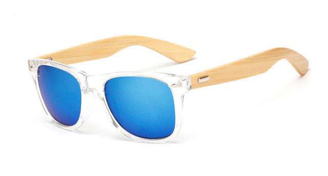 Unisex Handmade Square Bamboo Mirror Sunglasses - Robert Bowen Tees