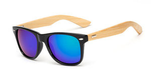 Unisex Handmade Square Bamboo Mirror Sunglasses - Robert Bowen Tees