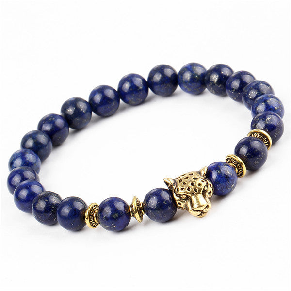 Deleted/Leopard Head Bead Buddha Bracelet - Robert Bowen Tees