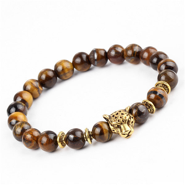 Deleted/Leopard Head Bead Buddha Bracelet - Robert Bowen Tees