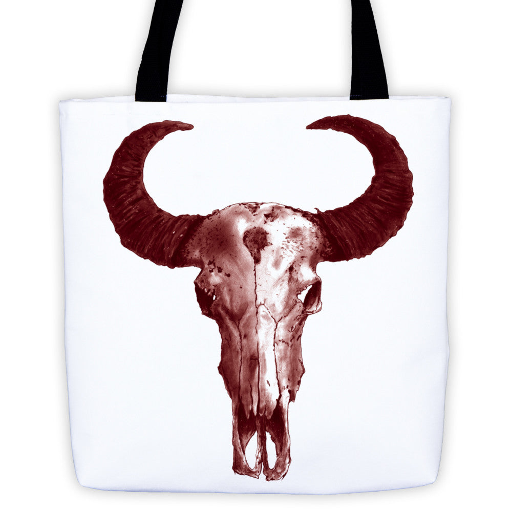 Ram Skull Tinted Tote Bag by Robert Bowen - Robert Bowen Tees