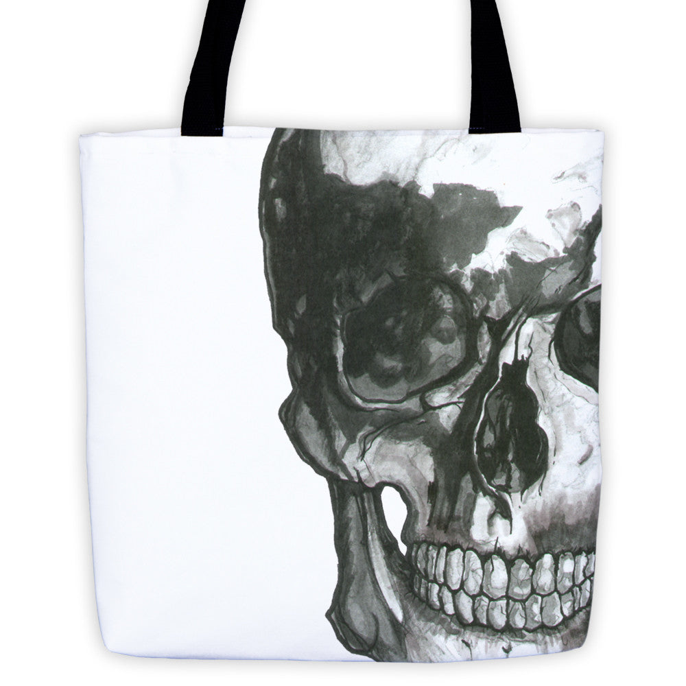 Skull Epic Black Ink Tote Bag by Robert Bowen - Robert Bowen Tees
