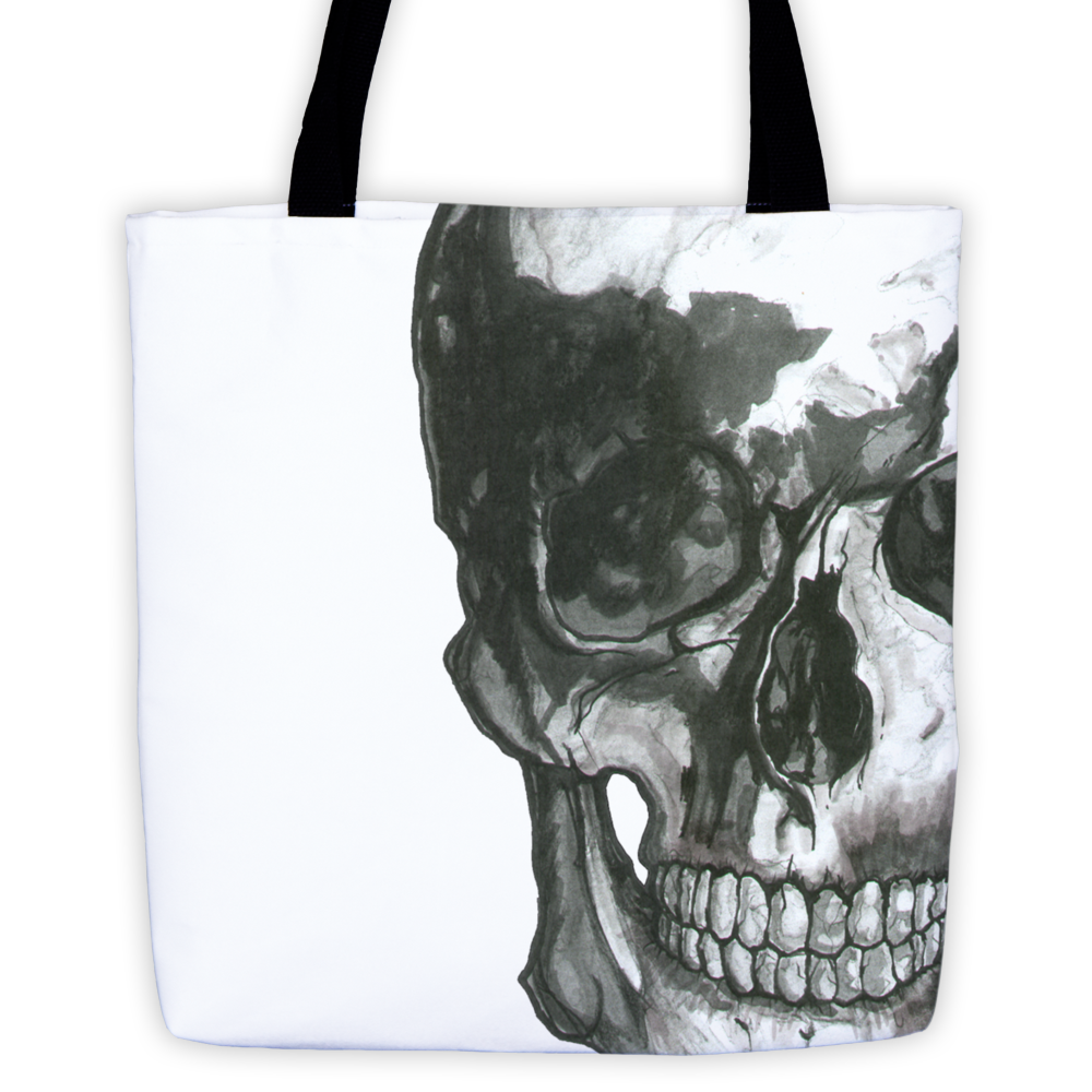 Skull Epic Black Ink Tote Bag by Robert Bowen - Robert Bowen Tees