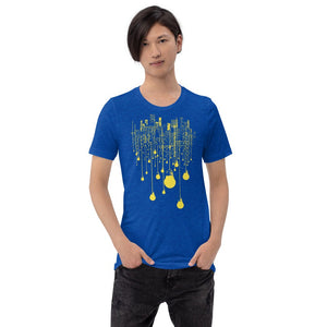 City Yellow Bulb Lights Multi-Print Short-Sleeve Unisex T-Shirt