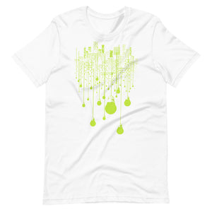 City Lime Green Bulb Lights Multi-Print Short-Sleeve Unisex T-Shirt