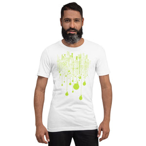 City Lime Green Bulb Lights Multi-Print Short-Sleeve Unisex T-Shirt