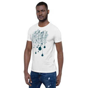 City Navy Bulb Lights Multi-Print Short-Sleeve Unisex T-Shirt