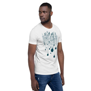 City Navy Bulb Lights Multi-Print Short-Sleeve Unisex T-Shirt